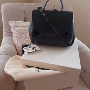 Polène Numéro Un Edition Textured Black Large bag